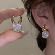 2024新作 女性のイヤリング 真珠のイヤリング フレンチイヤリング 幾何学的なイヤリング