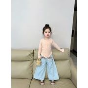 韓国風子供服 ベビー服 女の子  ニット  トップス+ジーパン  2点セット  分けて販売 80-140cm