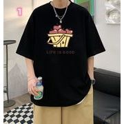 2024春夏新作 メンズ 男 カジュアル 半袖 プリント トップス Tシャツ インナー M-5XL