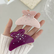 バンスクリップ　ヘアクリップ　ヘアアクセサリー　アクリル　韓国ファッション