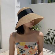 春夏新作・ レディース帽子・おしゃれ・ビーチ・麦わら帽子・ファッション帽・2色・大人気♪