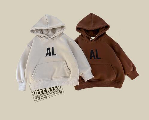 子供服★トレーナー★パーカー★裹起毛★冬服★男の子★フード付き★ファッション★韓国風★90-140cm