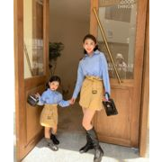 2024新作 韓国子供服  親子 女の子 長袖  トップス+スカート 2点セット 90-140cm