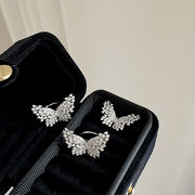 蝶々イヤーカフ　指輪　デザイン　アクセサリー　レディース　シルバー925ポスト　韓国ファッション