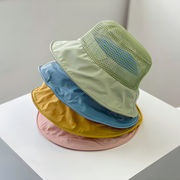 子供の帽子、夏、赤ちゃんの漁師の帽子、メッシュの通気性のある赤ちゃんの太陽の帽子、薄い太陽の帽子