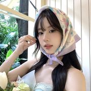 スカーフ　ヘアバンド　フラワー　花柄　かわいい　INS　春夏　韓国ファッション