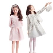 子供服 キッズ フォーマル ピアノ 発表会 結婚式 女の子用 コート ワンピース 110-170cm 子どもドレス