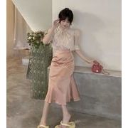 2022春夏新作 トップス 女 レディース 半袖 無地 シャツ ブラウス インナー