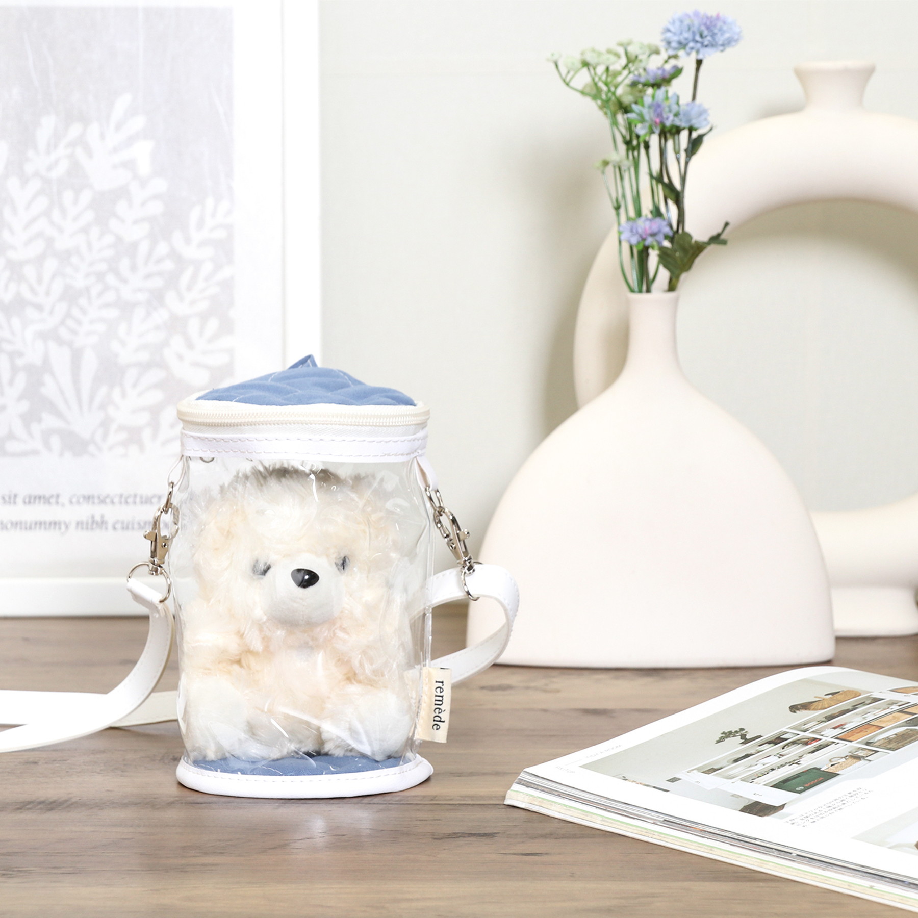 推し活 ぬいぐるみクリアバッグ ブルー | 卸売・ 問屋・仕入れの