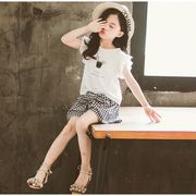 韓国こども服 セットアップ 子供服 上下 2点セット半袖Tシャツ トップス パンツ カジュアルパンツ