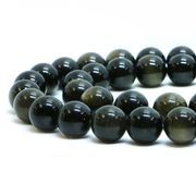 ゴールデンオブジディアン【丸玉】10mm【天然石 ビーズ パワーストーン】