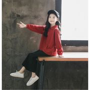 韓国子供服 ２点セット カジュアル ナチュラル ポロシャツ tシャツ ガウチョパンツ ロングパンツ