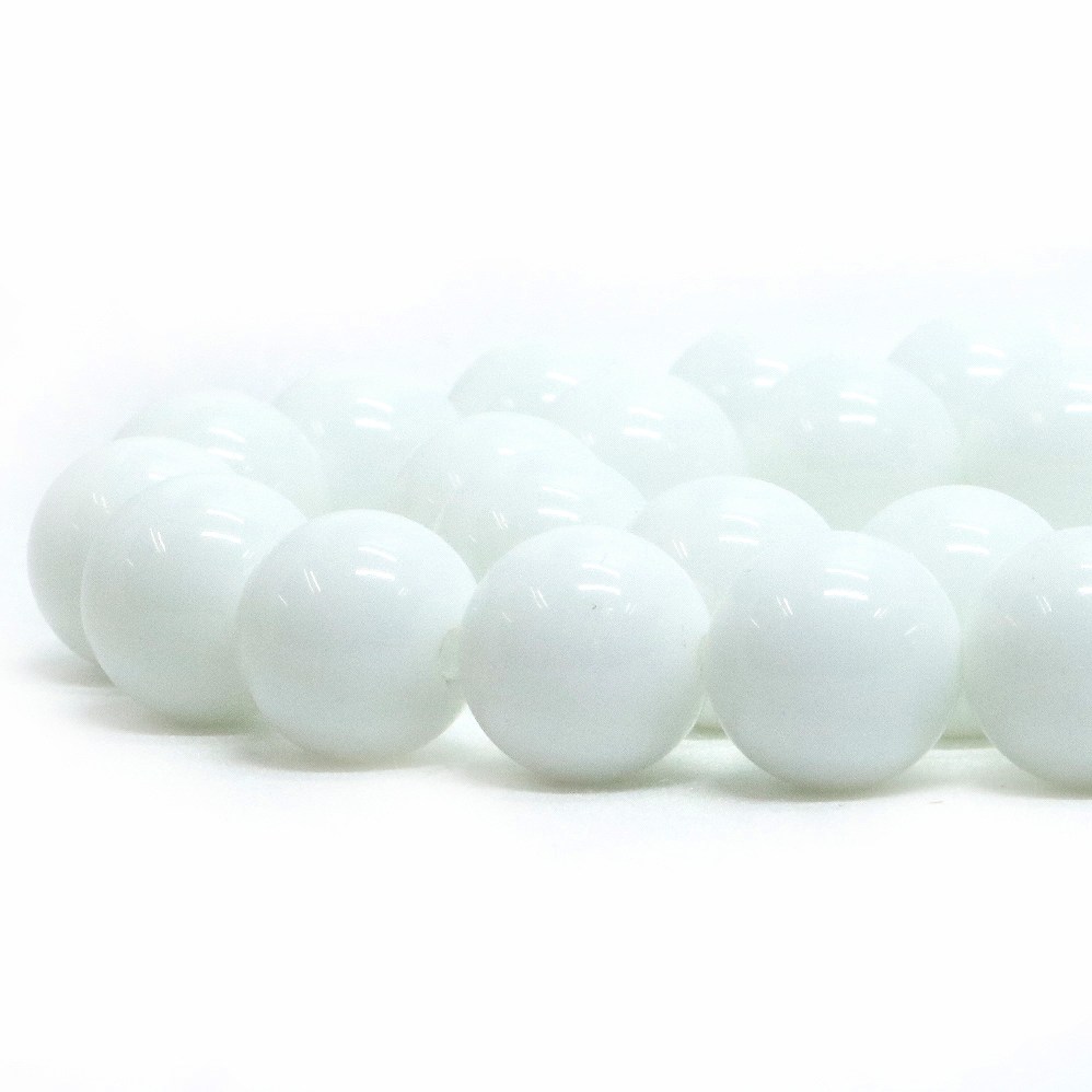 ホワイトオニキス（人工石）【丸玉】12mm【天然石 ビーズ パワーストーン】