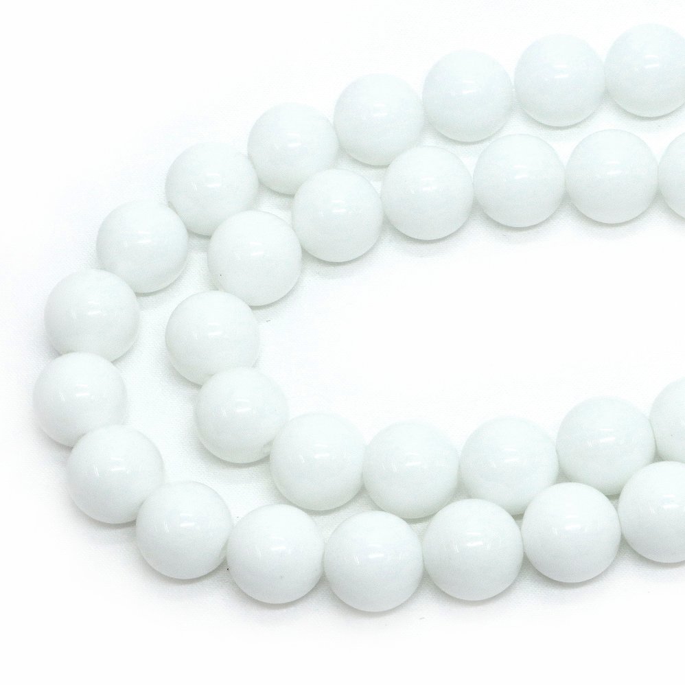 ホワイトオニキス（人工石）【丸玉】12mm【天然石 ビーズ