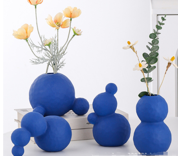 素焼き シンプル 面白い デザイン性強い 花瓶 手作り 可愛い 花器 装飾