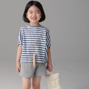 子供服　90~150cm　キッズTシャツ　ボーダーT　親子ペア　韓国キッズ服