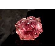 【１点物】AAAA☆ルベライト ピンクトルマリン 14x12mm 薔薇彫刻 (貫通穴) ルース _PB1576