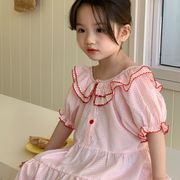ピンクのドレス 夏新作  子供   ワンピース 韓国子供服   かわいい  子供夏服