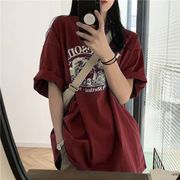 7色 カップル 半袖Tシャツ 女性の夏服 コットン 韓国ファッション  ゆるいTシャツ