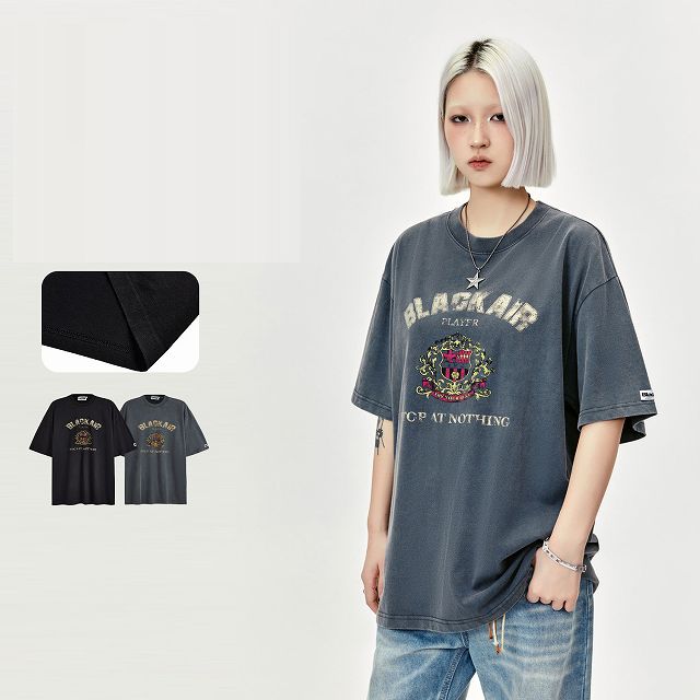 メンズファッション ビンテージ風 半袖Tシャツ 男女兼用 ストリート系 トップス 春夏 2024新作☆全2色 ゼットジー 株式会社MEN  問屋・仕入れ・卸・卸売の専門【仕入れならNETSEA】