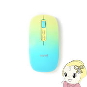 EGRET ワイヤレスマウス 静音 Bluetooth＆2.4Gレシーバー付き 充電式 PrettiE 萌黄 EM23-P3