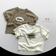 2024新作 韓国風  ベビー服  子供服 男の子  半袖  トップスTシャツ 2色  80-130cm