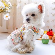 子犬ペット犬猫服サマードレスジャンプスーツ春秋のドレス