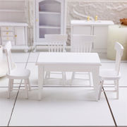 断言される ミニチュア家具 模型 木製家具 ポケットテーブルと椅子のセット 手作りテーブルと椅子
