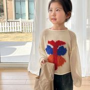 女の子の春のセーターとセーター2024春の新作セーター【@韓国に輸出する子供服工場】