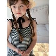 2024夏新作  韓国風子供服  女の子ノースリーブ キャミソールワンピース   2色  90-150cm