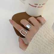 2枚/セット レディースリング 韓国のファッション 金属風 調節可能なリング 指輪