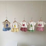 夏　2点セット　ｔシャツ　ショットパンツ　子供服　キッズ　セットアップ　果物　カジュアル