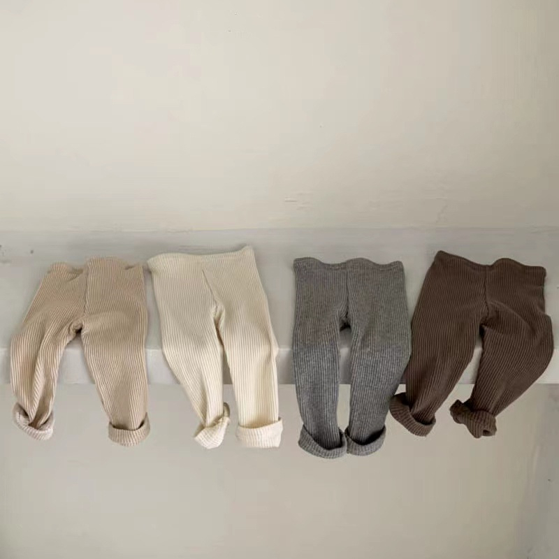 ins　秋新作　ベビー服　レギンス　インナー　無地　ロングズボン　リブパンツ　子供服　ボトムス　パンツ