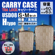 軽量樹脂製キャリーケース　　Hタイプ　S＆Mセット	USD08