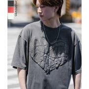 【SIDEWAYSTANCE】ドリップロゴハートピグメント半袖Tシャツ