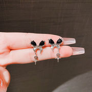 S925ポスト ピアス ハンドメイド  ピアス リボン ピアス キャッチ ピアス イヤリング 2024新作