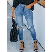 大きいサイズ レトロパンツ ゆったり シンプル レディースデニムパンツ 痩せ見えパンツ デニムパンツ