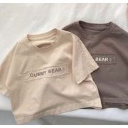 2024夏新作 子供服 韓国風子供服  ベビー服 男女兼用 半袖 トップス Tシャツ
