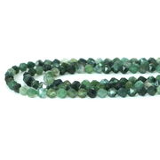 モスアゲート【ダイヤカット】6mm【天然石 ビーズ パワーストーン】