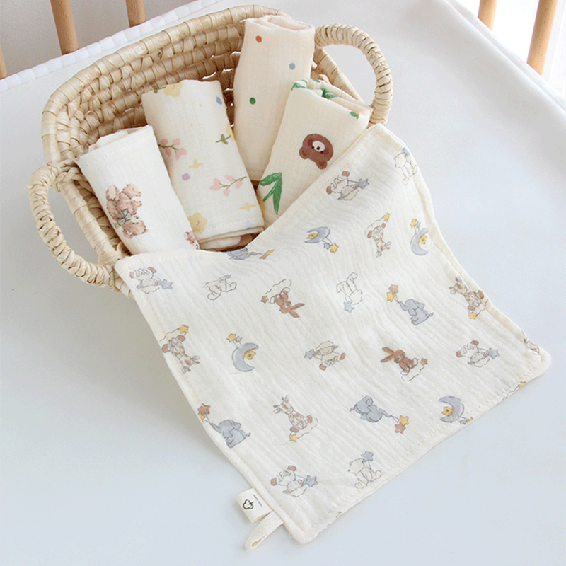 insスタイル　わたガーゼ　ベビーハンカチ　綿100％　4重ガーゼ　柔らかい　フェイスタオル　ミニタオル