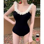 【日本倉庫即納】 フラワーモチーフ オールインワン 水着