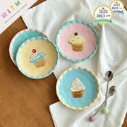 2024新作 菓子皿 皿 デザート皿 セラミックス 食器 可愛い キッチン用品 陶器