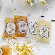 シーリングワックス 封蝋 ロウ 小粒 ワックスビーズ シーリングスタンプ用品 クリア 半透明 はちみつ色