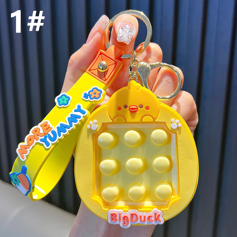プッシュポップ キーホルダー スクイーズ玩具 ストレス解消 知育