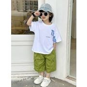 2024夏新作  ベビー服 韓国風子供服 男の子  半袖  トップス+ショートズボン  2点セット90cm--150cm