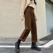 2025秋冬新作 レディースパンツ ヴィンテージコーデュロイ ワイドレッグパンツ カジュアルパンツ