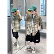 2024夏新作  ベビー服 韓国風子供服 男の子  半袖  トップス+ショートズボン  2点セット 2色  120cm--170cm