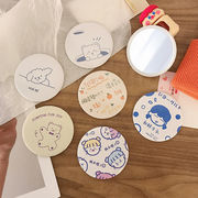 化粧鏡insスタイルかわいい一面鏡、学生ポータブル小型ハンドヘルドメイクアップミラー、手鏡、可愛い