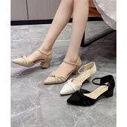 【日本倉庫即納】 ツイストパンプス アンクルストラップ美脚