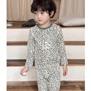 2024秋新品　子供服　キッズ　　室内着　パジャマ　豹柄　90-130